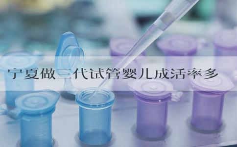 宁夏做三代试管婴儿成活率多高！五十万够吗？