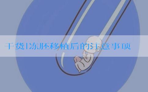 干货|冻胚移植后的注意事项