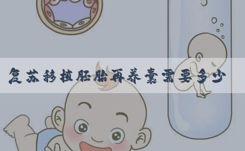 复苏移植胚胎再养囊需要多少钱？复苏胚胎需要多长时间？